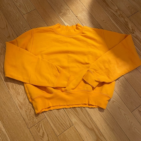 Cotton Citizen orange cropped sweatshirt small - Picture 2 of 2